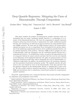 Deep Quantile Regression: Mitigating the Curse of Dimensionality Through
  Composition