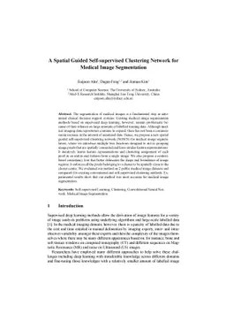 A Spatial Guided Self-supervised Clustering Network for Medical Image
  Segmentation