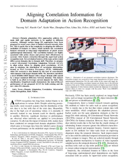 Aligning Correlation Information for Domain Adaptation in Action
  Recognition