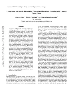 Learn from Anywhere: Rethinking Generalized Zero-Shot Learning with
  Limited Supervision