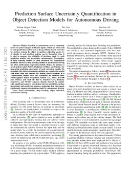 Prediction Surface Uncertainty Quantification in Object Detection Models
  for Autonomous Driving