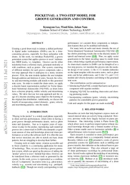 PocketVAE: A Two-step Model for Groove Generation and Control