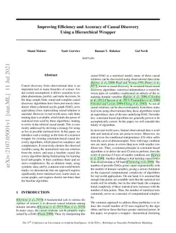 Improving Efficiency and Accuracy of Causal Discovery Using a
  Hierarchical Wrapper