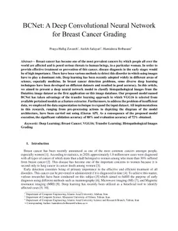 BCNet: A Deep Convolutional Neural Network for Breast Cancer Grading