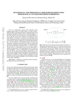 Multilingual and crosslingual speech recognition using
  phonological-vector based phone embeddings