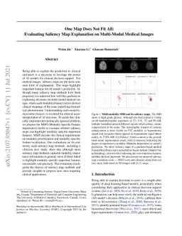 One Map Does Not Fit All: Evaluating Saliency Map Explanation on
  Multi-Modal Medical Images