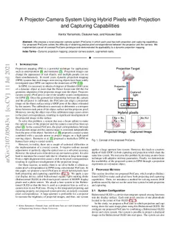 A Projector-Camera System Using Hybrid Pixels with Projection and
  Capturing Capabilities