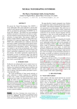 Neural Waveshaping Synthesis