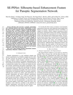 SE-PSNet: Silhouette-based Enhancement Feature for Panoptic Segmentation
  Network
