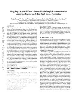 MugRep: A Multi-Task Hierarchical Graph Representation Learning
  Framework for Real Estate Appraisal