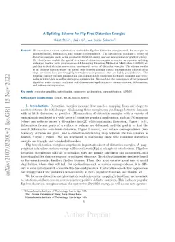 A Splitting Scheme for Flip-Free Distortion Energies