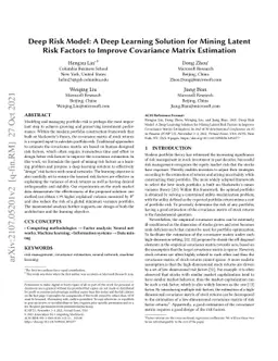 Deep Risk Model: A Deep Learning Solution for Mining Latent Risk Factors
  to Improve Covariance Matrix Estimation