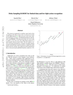 Delta Sampling R-BERT for limited data and low-light action recognition