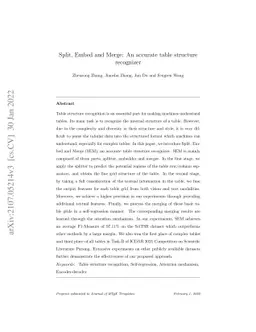 Split, embed and merge: An accurate table structure recognizer
