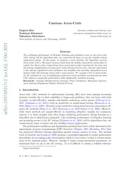 Cautious Actor-Critic