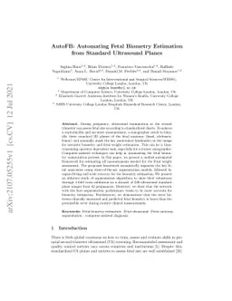 AutoFB: Automating Fetal Biometry Estimation from Standard Ultrasound
  Planes
