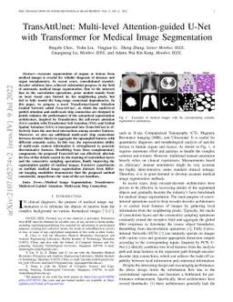 TransAttUnet: Multi-level Attention-guided U-Net with Transformer for
  Medical Image Segmentation