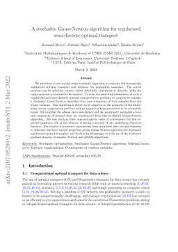 A stochastic Gauss-Newton algorithm for regularized semi-discrete
  optimal transport