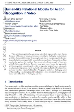Human-like Relational Models for Activity Recognition in Video
