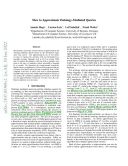 How to Approximate Ontology-Mediated Queries