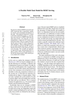 A Flexible Multi-Task Model for BERT Serving