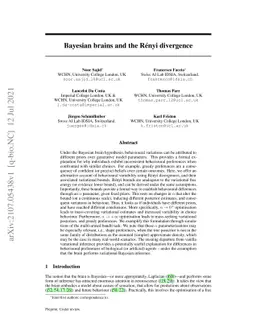 Bayesian brains and the Rényi divergence