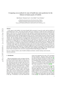 Comparing seven methods for state-of-health time series prediction for
  the lithium-ion battery packs of forklifts