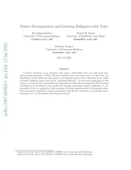 Forster Decomposition and Learning Halfspaces with Noise