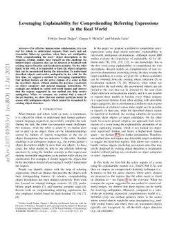 Leveraging Explainability for Comprehending Referring Expressions in the
  Real World