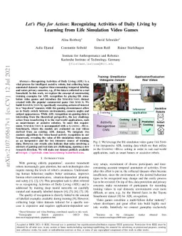 Let's Play for Action: Recognizing Activities of Daily Living by
  Learning from Life Simulation Video Games