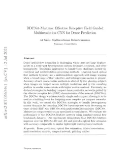 DDCNet-Multires: Effective Receptive Field Guided Multiresolution CNN
  for Dense Prediction