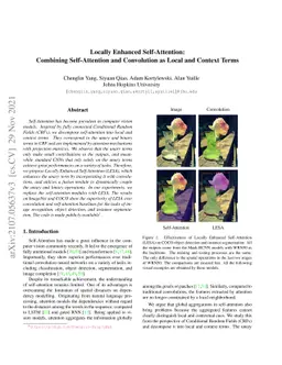 Locally Enhanced Self-Attention: Combining Self-Attention and
  Convolution as Local and Context Terms