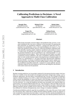 Calibrating Predictions to Decisions: A Novel Approach to Multi-Class
  Calibration