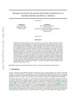 Generalization of graph network inferences in higher-order graphical
  models
