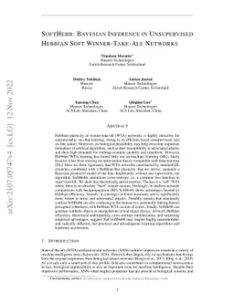 SoftHebb: Bayesian Inference in Unsupervised Hebbian Soft
  Winner-Take-All Networks