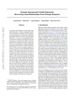 Strategic Instrumental Variable Regression: Recovering Causal
  Relationships From Strategic Responses