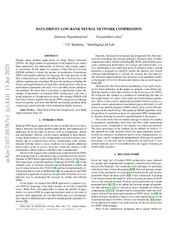 Data-Driven Low-Rank Neural Network Compression