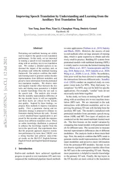 Improving Speech Translation by Understanding and Learning from the
  Auxiliary Text Translation Task
