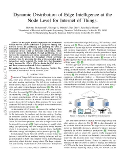 Dynamic Distribution of Edge Intelligence at the Node Level for Internet
  of Things