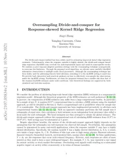 Oversampling Divide-and-conquer for Response-skewed Kernel Ridge
  Regression