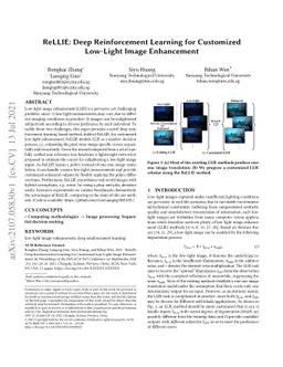 ReLLIE: Deep Reinforcement Learning for Customized Low-Light Image
  Enhancement