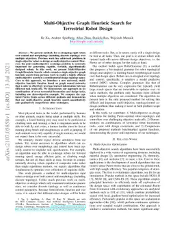 Multi-Objective Graph Heuristic Search for Terrestrial Robot Design