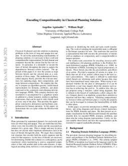 Encoding Compositionality in Classical Planning Solutions