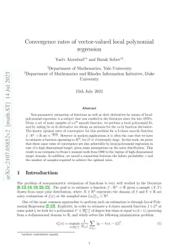 Convergence rates of vector-valued local polynomial regression