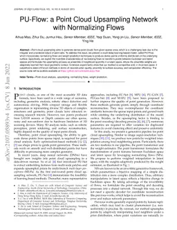 PU-Flow: a Point Cloud Upsampling Network with Normalizing Flows