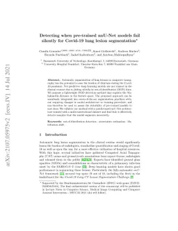 Detecting when pre-trained nnU-Net models fail silently for Covid-19
  lung lesion segmentation