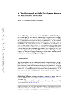A Classification of Artificial Intelligence Systems for Mathematics
  Education