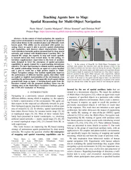 Teaching Agents how to Map: Spatial Reasoning for Multi-Object
  Navigation