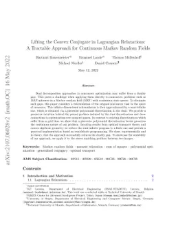 Lifting the Convex Conjugate in Lagrangian Relaxations: A Tractable
  Approach for Continuous Markov Random Fields