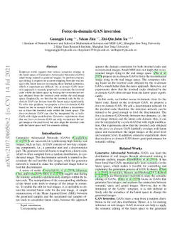 Force-in-domain GAN inversion